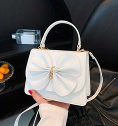 realaiot Cute Bow Decor Crossbody Bag, Kawaii Sweet Shoulder Bag, Wome – Realaiot Cute White Satchel With Mobile Phone Bag, White Cute Satchel With Detachable Strap, Cute White Satchel With Detachable Strap, Cute White Satchel With Adjustable Strap, Cute Shoulder Bag For Spring Party, Trendy White Satchel For Gift, Trendy White Satchel As A Gift, White Handheld Satchel As Gift, Cute White Top Handle Bag