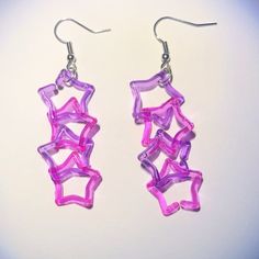 Adorable Handmade Pink & Purple Star Earrings 90s/Y2k Vibes Brand New (Made By Me) Dm Me To Customize Colors Discounts On Bundles!! Trendy Purple Star-shaped Jewelry, Trendy Purple Star Jewelry, Trendy Purple Star Shaped Jewelry, Vtuber Reference, Glam Clothes, Jewelry 90s, Aria Blaze, Study Core, Solar System Bracelet