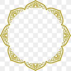 an ornate gold frame on a white background, circle, border, decoration png and psd