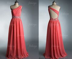 coral-prom-dress-open-back-prom-dress Tiffany Brown, Lean Arms, Open Back Prom Dress, Navy Ball, Coral Prom Dress, Back Prom Dress, Beach Bridesmaids, Coral Bridesmaid