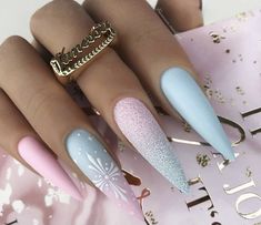 Pastel Christmas Nails, Vanessa Nails, Nails Rosa, Nail Art Noel, Acrylic Nail Set, Pastel Christmas, Ombre Acrylic Nails, Pretty Nail Designs, Glam Nails