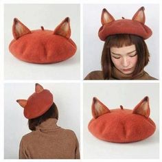 Lovely Fox Ears Beret SE9669 – SANRENSE Fox Ears, Kawaii Accessories, Yes Or No, Beret Hat, 판타지 아트, Cute Hats, Kawaii Clothes, Character Outfits, Felting Projects