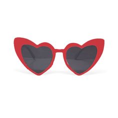 PRODUCT INFO Treat your guests to a cute, fun + useful favor that they'll love rocking during their trip! STYLE DETAIL 100% protection against harmful UVA/UVB rays One-size fits all Fun Red Heart-shaped Sunglasses, Playful Red Sunglasses For Party, Trendy Red Sunglasses As Gift, Cute Red Party Sunglasses, Fun Sunglasses For Valentine's Day Gift, Fun Sunglasses As Valentine's Day Gift, Fun Red Sunglasses For Valentine's Day, Red Party Sunglasses With Uva Protection, Playful Red Sunglasses With Uv Protection