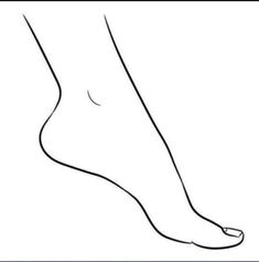 a line drawing of a person's feet