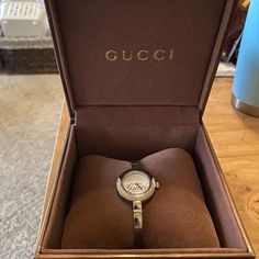 Brand New With Tags! Authentic Gucci Watch In Original Box And Packaging Comes With International Warranty Certificate And Has A Retailer Stamp Gucci Silver Bracelet, Watch Women Silver, Gucci Apple Watch Band, Gucci Watch Women, Silver Bracelet Watch, Charm Bracelet Watch, Gucci Bracelet, Floral Watches, Silver Watches Women