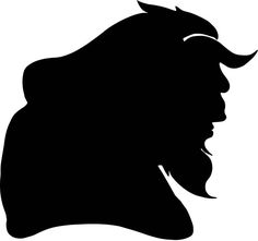 a black and white silhouette of a man's head with horns on his head