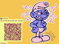 an image of a cartoon character with a qr code