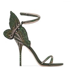 Chiara Sandal Khaki | Sophia Webster Designer Green Sandals For Party, Luxury Green High Heel Sandals, Luxury Green Evening Sandals, Green Embellished Round Toe Sandals, Green Embellished Open Toe Heels, Glamorous Green Sandals With Rhinestones, Green High Heel Sandals With Rhinestones, Spring Green Embellished Heels, Sophia Webster Chiara