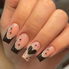 Pink White Nails, Goth Nails, Girly Acrylic Nails, Really Cute Nails, Long Square Acrylic Nails, Square Acrylic Nails, Cute Nail Designs, Short Acrylic Nails, Long Acrylic Nails