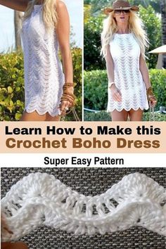 the crochet boho dress pattern is easy to make and looks great for summer