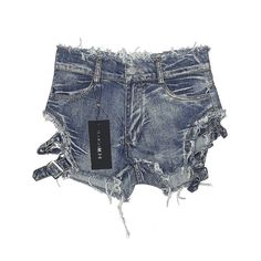 Nwt Shredded Jean Shorts With Side Buckles Trendy Summer Bottoms With Belt Loops, Ripped High-waisted Shorts For Summer, Blue Jean Shorts With Belt Loops For Summer, Blue Shorts With Belt Loops For Summer, Blue Summer Shorts With Belt Loops, Ripped Cutoff Beach Bottoms, Ripped Cutoff Bottoms For Beach, Distressed Shorts For Summer, Trendy Distressed Beach Bottoms