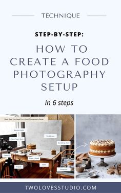 the steps to create a food photography setup