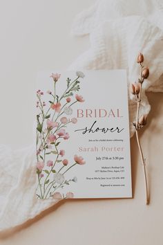 a bridal shower party with flowers on it