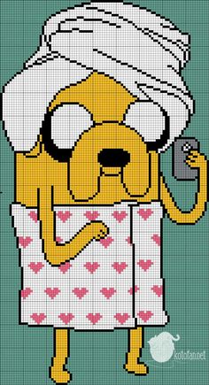 the simpsons character is wearing a towel and holding a cup in his hand, with hearts on