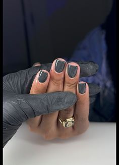 Short Nail Ideas, Natural Nails Manicure, Grey Nails, Mens Nails, Hard Nails, Drip Nails, Short Square Acrylic Nails, Short Nail