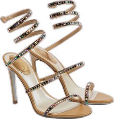 Luxury Multicolor Formal Sandals, Luxury Multicolor Party Sandals, Luxury Multicolor Sandals For Party, Luxury Multicolor Sandals For Formal Occasions, Elegant Multicolor Ankle Strap Heels, Luxury Multicolor Heels With Heel Strap, Elegant Multicolor Evening Sandals, Elegant Multicolor Sandals With Wrapped Heel, Luxury Multicolor Heels For Evening