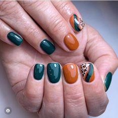 Gel Paint, Fall Gel Nails, Simple Gel Nails, Cute Gel Nails, Thanksgiving Nails, Shellac Nails, Get Nails, Dipped Nails, Autumn Nails