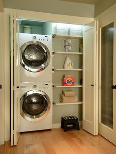 Small Laundry Room 4 Apartment Wishlist, Closet Laundry, Stackable Washer And Dryer, Laundry Room Closet