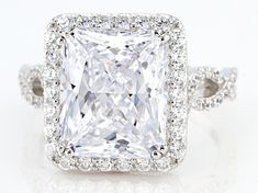 Bella Luce® 13.31ctw White Diamond Simulants Rhodium Over Silver Ring. Measures Approximately 0.84"L x 0.58"W, 0.06"W Shank, Not sizable. The Diamond Equivalent Weight is 6.71ctw Radiant Cut Cubic Zirconia Halo Ring For Formal Occasions, Formal Radiant Cut Halo Ring In Cubic Zirconia, Formal Radiant Cut Cubic Zirconia Halo Ring, Cubic Zirconia Square Cut Diamond Ring, Square Cut Cubic Zirconia Diamond Ring, Gia Certified Cubic Zirconia Halo Wedding Ring, Formal Gia Certified Cubic Zirconia Halo Ring, Gia Certified Radiant Cut Dazzling Jewelry, Dazzling Cushion Cut Gia Certified Jewelry