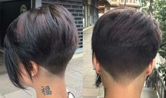 Undercut Back View, Undercut Back, Poolside Hairstyles, Hairstyles For Parties, Undercut Sidecut, Shaved Nape, Cute Short Haircuts, Pixie Hair