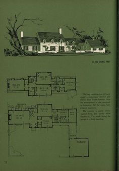 an old house with two floors and three rooms in it, as well as the plans for