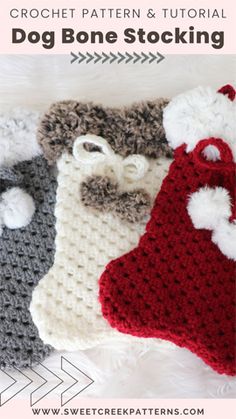 crochet pattern for dog bone stocking