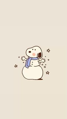 a snowman with a scarf around his neck