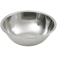 a stainless steel bowl on a white background