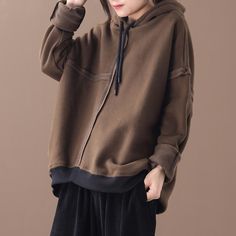 Item Code: 4163354722366 51%-70%Cotton Casual Hooded Pure Color Spliced,Drawstring Long Sleeve One Size(Fit for EU 38-40,US8-10,UK12-14,AU12-14,NZ12-14) Length: 68.00 cm/ 26.77 " Bust: 142.00 cm/ 55.91 " Sleeve Length: 79.00 cm/ 31.10 " Arm: 40.00 cm/ 15.75 " Cuff: 26.00-32.00 cm/ 10.24-12.60 " Waist: 138.00 cm/ 54.33 " The model height:5'3"/161cm,weight:108.0lb/49kg Tips: 1. The products are taken in kind, due to shooting techniques, light, and color parameter settings, etc., product images may Brown Drawstring Hood Sweatshirt For Spring, Brown Hoodie Sweatshirt For Spring, Brown Hooded Sweatshirt For Spring, Brown Sweatshirt With Drawstring Hood, Winter Top, Velvet Hoodie, Winter Tops, Pair Of Pants, Pure Color