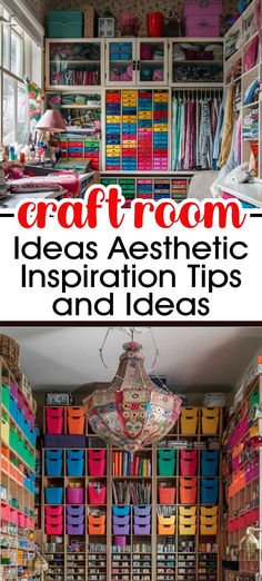 15 Craft Room Ideas Aesthetic - Inspiration Tips and Ideas Moody Craft Room, Dopamine Design, Small Office Organization, Hobby Storage, Fall Decorating Ideas, Dream Craft Room, Craft Room Design