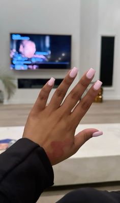 Short Nails Coffin Shape, White Nails With Pink Tips, Nails With Pink Tips, Bubble Gum Pink Nails, Nails Coffin Shape, Nails With Pink, Bad Nails, Pink Tips, Cute Nail Colors