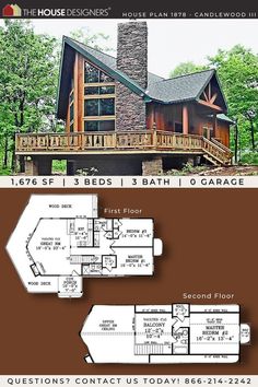 the floor plan for this cabin is very large and has two levels to walk in