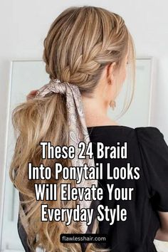 Double French Braids Into Ponytail Double French Braid Into Ponytail, Bottom Braid Ponytail, Side Braids Ponytail, Low Pony Hairstyles With Braid, Ponytail With Tiny Braids, Double French Braid Ponytail, Side French Braid Into Ponytail, Braided Ponytail Hairstyles For Wedding, French Braid Low Ponytail