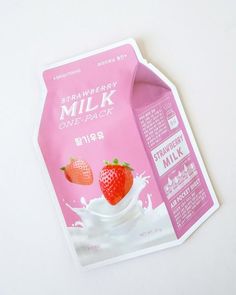 Achieve brighter skin and say goodbye to dullness with the A'PIEU Strawberry Milk Sheet Mask! This brightening sheet mask is formulated with antioxidant and vitamin C-rich strawberry extract to brighten and even out the complexion, while milk extract, hyaluronic acid and fermented ingredients deeply hydrate the skin. How To Use Cleanse face and apply toner to refine the skin texture Carefully remove mask from packaging, unfold, and place the sheet on your face Apply mask evenly across face, gent Milk Mask, K Beauty Routine, Hydrating Sheet Mask, Soko Glam, Skincare Mask, Black Heads, Skin Care Masks, Face Care Routine, Japanese Skincare