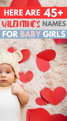 Here are 45 of the best Valentine's names for girls - names that mean love for babies #Valentines #Love