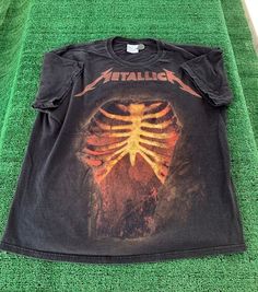 Vintage 90S Metallica Ribs Cage Concert T Shirt Easy 30 day return policy