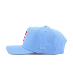 Adjustable hat. Cap is "One Size Fits Most" (OSFM). Powder blue hues. Hat Material: 100% PolyesterCrown: Sky BlueVisor: Sky BlueButton: Sky BlueUndervisor: GreyFront Logo: Radiant Red/Snow WhiteNew Era Flag: Ultra BlueSide Patch: Official team colorsBartack: Sky Blue Blue Flat Brim Baseball Cap One Size Fits Most, Blue Baseball Cap With Flat Brim, Blue Curved Brim Hat For Baseball Season, Blue Trucker Hat For Baseball Season With Curved Visor, Blue Curved Visor Hat For Baseball Season, Blue Flat Brim Dad Hat, Blue Snapback Hat With Curved Brim For Baseball Season, Blue Curved Brim Snapback Hat For Baseball Season, Blue Curved Bill Fitted Hat For Baseball Season