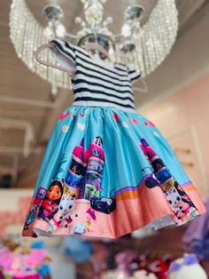 Gabby Birthday Dress. It is inspired by the sweet little girl. It is a 7-layer vein to look puffy, the bow on the back is adjustable. 7 Layers, Birthday Dresses, That Look, Girl Outfits, Dress Outfits, Birthday, Dresses, Blue, Beauty