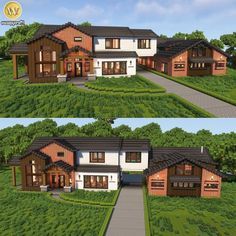 two views of the same house from different angles