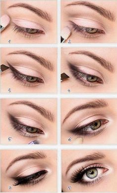 Eye Enlarging Makeup, Romantic Eye Makeup, Eyeliner Cat, Tutorial Eyeliner, Eyeliner Tips, Bentuk Alis, Eyeliner Color, Makeup Tip