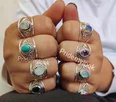 Welcome to PridemyLook ! Rings Lot, Handmade Jewelry, Vintage Rings, Hippie Rings, Crystal Rings, Chunky Rings, Boho Rings, Wholesale Rings lot, Mix Gemstone Rings Metal: Brass Handmade Rings Stone - Mix gemstones Size - 6 to 11 Us mix sizes 💕About us  We Are Manufacturers Of All Kind Of Jewelry For Bulk Purchase Kindly Contact Me Please Feel Free To Contact me For Any Query 💕Check Out Our Store's Collection 💕  www.pridemylook.com ♥♥ Thank You For Visiting Have A Great Day ♥♥ Multi Stone Rings, Hippie Rings, Multi Gemstone Ring, Handmade Rings, Plated Ring, Gold Brass, Multi Stone Ring, Hen Party, Crystal Rings