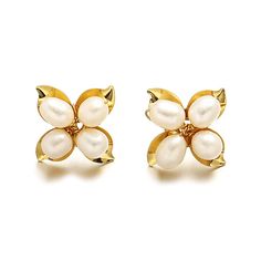 Pearl Flower Earrings – BHelmi Elegant Yellow Gold Clip-on Flower Earrings, Elegant Yellow Gold Flower Pearl Earrings, Elegant Yellow Gold Flower-shaped Pearl Earrings, Formal Pearl Drop Flower-shaped Earrings, Elegant Flower Shaped Clip-on Earrings For Formal Events, Formal Yellow Gold Flower Pearl Earrings, Classic Flower Earrings For Formal Occasions, Elegant Flower Earrings With Pearl Charm, Elegant Flower Shaped Earrings With Pearl Charm