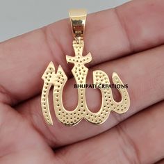 "Pave Diamond Allah Pendant, Designer Allah Diamond Pendant, 925 Sterling Silver Allah Pendant, Handmade Allah Diamond Pendant Jewelry It looks simply adorable even it's too shiny..this lock suitable for your neck The pendant design is attractive as it looks.. We give you higher quality with the best price... pendant information:- ----------------------------- * This is a handmade Allah pendant * 925 sterling silver is used in this pendant. * The quality of this pendant is amazing * This is a pe Personalized Silver Brass Jewelry, Symbolic Diamond Cut Jewelry Gift, Silver Jewelry In Brass With Shiny Finish, Sterling Silver Jewelry With Shiny Finish As A Gift, Silver Brass Jewelry With Shiny Finish, Brass Jewelry With Shiny Finish For Gift, Shiny Brass Jewelry Gift, Handmade Diamond Pendant Jewelry, Shiny Finish Brass Jewelry