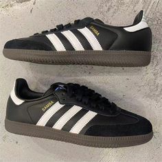 Brand New In Box Black Adidas Casual Skate Shoes, Adidas Black Casual Skate Shoes, Men’s Adidas Samba, Black Adidas Logo Leather Skate Shoes, Luxury Adidas Black Skate Shoes, Adidas Samba White, Wool Sneakers, Adidas Originals Shoes, Adidas Shoes Originals