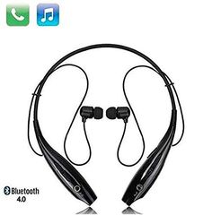 the bluetooth hbs - 750 earphones are black