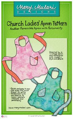 the pattern for church ladies'aprons