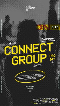 the poster for connect group, which is being used to promote and promote people's information