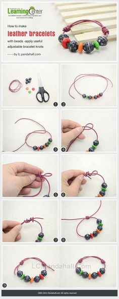 instructions to make a beaded bracelet with beads