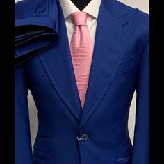 Blue Super 150 Cerruti Peak Lapel Wool Suit 5 Inches Peak Lapel- Double Stitched Double Back Vent Ticket Pocket Flat Front Pant We Ship Worldwide Allow 5-7 Days Shipment From Our Warehouse In Italy Luxury Blue Blazer With Pressed Crease, Classic Royal Blue Wedding Suits, Bespoke Blue Wedding Suits, Classic Blue Suit With Suit Collar, Royal Blue Semi-formal Blazer, Blue Suits With Pressed Crease For Wedding, Royal Blue Formal Suits, Classic Blue Wedding Suit, Elegant Blue Collared Suit