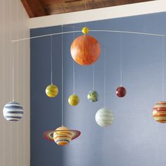 the solar system is hanging from the ceiling